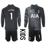 Billiga Tottenham Hotspur F.C. Målvakt Hugo Lloris #1 Replika Bortatröja Barn 2021/22 Långärmad (+ Korta byxor)