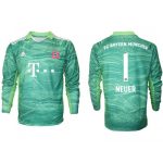 Fuball-Club Bayern München Målvakt Manuel Neuer #1 Replika Tredje Tröja 2021/22 Herr Grön Långärmad