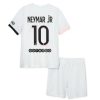 Paris Saint-Germain Neymar Jr #10 Replika Bortatröja 2021/22 Vit Barn Kortärmad (+ Korta byxor)