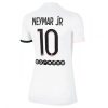 Paris Saint-Germain Neymar Jr #10 Replika Bortatröja Vit 2021/22 Damer Kortärmad