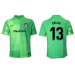 Billigt Atlético Madrid Målvakt Jan Oblak #13 Replika Bortatröja Grön 2021/22 Herr Kortärmad