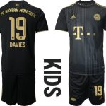 Billiga Fotbollströjor Bayern Munich Bortatröja Kortärmad barn med namn DAVIES 19