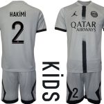 HAKiMi #2 Paris Saint-Germain Bortatröja Barn 2022-23 Kortärmad (+ Korta byxor)