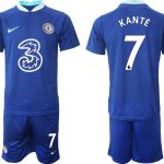 KANTÉ #7 Chelsea Hemmatröja Herr 2022-23 Kortärmad + Korta byxor