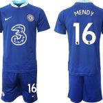 MENDY #16 Chelsea Hemmatröja Herr 2022-23 Kortärmad + Korta byxor