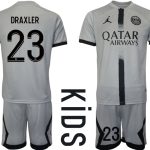 Paris Saint-Germain Bortatröja Barn 2022-23 Kortärmad fotbollströja set DRAXLER 23