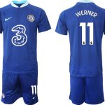 WERNER #11 Chelsea Hemmatröja Herr 2022-23 Kortärmad + Korta byxor