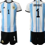 ARMANI #1 Argentina Hemmatröja VM 2022 Herr Kortärmad + Korta byxor