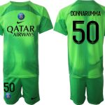 DONNARUMMA #50 Paris Saint-Germain PSG Målvakt Tröja Herr 2022-23 grön Fotbollströja Set