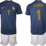 LLORIS #1 Frankrike Hemmatröja VM 2022 Herr Kortärmad + Korta byxor