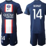 BERNAT #14 Paris Saint-Germain PSG Hemmatröja Herr 2023 Kortärmad + Korta byxor