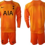 Billiga Tottenham Hotspur 2023 Målvaktströja Herr orange Långärmad Fotbollströjor Sverige