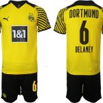 Delaney 6# Borussia Dortmund Hemmatröja Herr 2023 Kortärmad+ Korta byxor Billigt Fotbollströjor