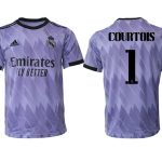 köpa Real Madrid Bortatröja Herr 2023 Kortärmad Fotbollströjor med tryck COURTOIS 1