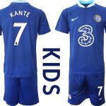 Nya Chelsea Hemmatröja Barn 2023 Kortärmad Fotbollströja Set med tryck KANTÉ 7