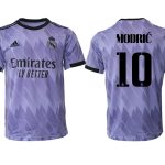 Nya Real Madrid Bortatröja Herr 2023 Kortärmad Fotbollströjor med tryck MODRIĆ 10