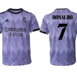 Real Madrid Bortatröja Herr 2023 Kortärmad Fotbollströjor med tryck RONALDO 7