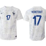 VERETOUT #17 Frankrike Bortatröja Herr VM 2022 Kortärmad Billiga Fotbollströjor