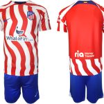 Atlético Madrid Hemmatröja 2023 Herr Kortärmad + Korta byxor Fotbollströjor Butik