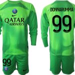 Beställa Fotbollströjor Paris Saint-Germain PSG 2023 Målvaktströja Herr grön Fotbollströja med tryck DONNARUMMA 99