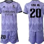 Beställa Fotbollströjor Real Madrid Bortatröja 2023 Fotbollsställ för Herr med tryck VINI JR. 20