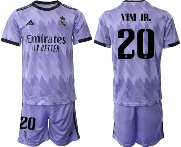 Beställa Fotbollströjor Real Madrid Bortatröja 2023 Fotbollsställ för Herr med tryck VINI JR. 20