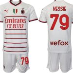 KESSIE #79 Billiga Fotbollströjor AC Milan Bortatröja Herr 2023 Kortärmad + Korta byxor fotbollströja set