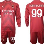 Köpa DONNARUMMA #99 AC Milan Målvaktströja Herr 2023 Fotbollströja Långärmad + Korta byxor