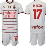 Köpa R.Leão #17 Billiga Fotbollströjor AC Milan Bortatröja Herr 2023 Kortärmad + Korta byxor