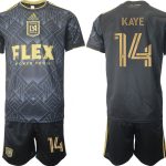 LAFC Los Angeles FC Hemmatröja Herr 2023 Kortärmad + Korta byxor KAYE 14 fotbollströja set