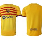 Nya FC Barcelona 2023 Herr gul Kortärmad Fotbollströjor Butik