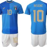 Nya INSIGNE #10 Italien Hemmatröja 2022 Fotbollströjor Herr billigt Kortärmad + Korta byxor