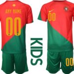 Nya Portugal Hemmatröja Barn VM 2022 Fotbollskläder Kortärmad + Korta byxor Fotbollströjor Butik