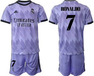 Nya Real Madrid Bortatröja 2023 Herr med tryck RONALDO 7 Fotbollströjor För Män