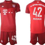 Billiga Fotbollströjor Bayern München Hemmatröja 2022 Herr Kortärmad med tryck Musiala 42