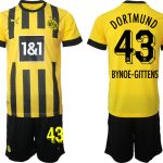 Billiga Fotbollströjor Borussia Dortmund Hemmatröja 2023 Herr Kortärmad + Korta byxor BYNOE-GITTENS 43