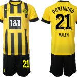 Billiga Fotbollströjor Borussia Dortmund Hemmatröja 2023 Herr Kortärmad + Korta byxor MALEN 21