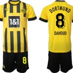 Billiga Fotbollströjor Herr Borussia Dortmund BVB Hemmatröja 2023 Kortärmad + Korta byxor DAHOUD 8