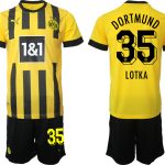 Billiga Fotbollströjor Herr Borussia Dortmund BVB Hemmatröja 2023 Kortärmad + Korta byxor LOTKA 35