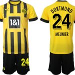 Billiga Fotbollströjor Herr Borussia Dortmund BVB Hemmatröja 2023 Kortärmad + Korta byxor MEUNIER 24