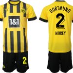 Billiga Fotbollströjor Herr Borussia Dortmund BVB Hemmatröja 2023 Kortärmad + Korta byxor MOREY 2