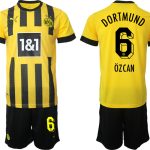 Billiga Fotbollströjor Herr Borussia Dortmund BVB Hemmatröja 2023 Kortärmad + Korta byxor ÖZCAN 6