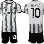 Billiga Fotbollströjor Herr Juventus Hemmatröja 2022-23 Kortärmad + Korta byxor DYBALA 10