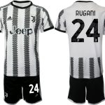 Billiga Fotbollströjor Herr Juventus Hemmatröja 2022-23 Kortärmad + Korta byxor RUGANI 24