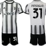 Billiga Fotbollströjor Juventus Hemmatröja 2022-23 Kortärmad + Korta byxor PINSOGLIO 31