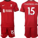 Billiga Fotbollströjor Liverpool Hemmatröja Herr 2023 Kortärmad + Korta byxor CHAMBERLAIN 15