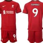 Billiga Fotbollströjor Liverpool Hemmatröja Herr 2023 Kortärmad + Korta byxor FIRMINO 9