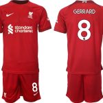 Billiga Fotbollströjor Liverpool Hemmatröja Herr 2023 Kortärmad + Korta byxor GERRARD 8