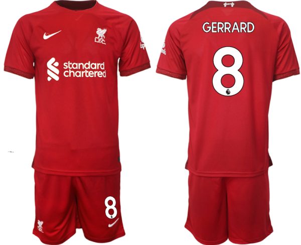 Billiga Fotbollströjor Liverpool Hemmatröja Herr 2023 Kortärmad + Korta byxor GERRARD 8