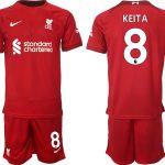 Billiga Fotbollströjor Liverpool Hemmatröja Herr 2023 Kortärmad + Korta byxor KEITA 8